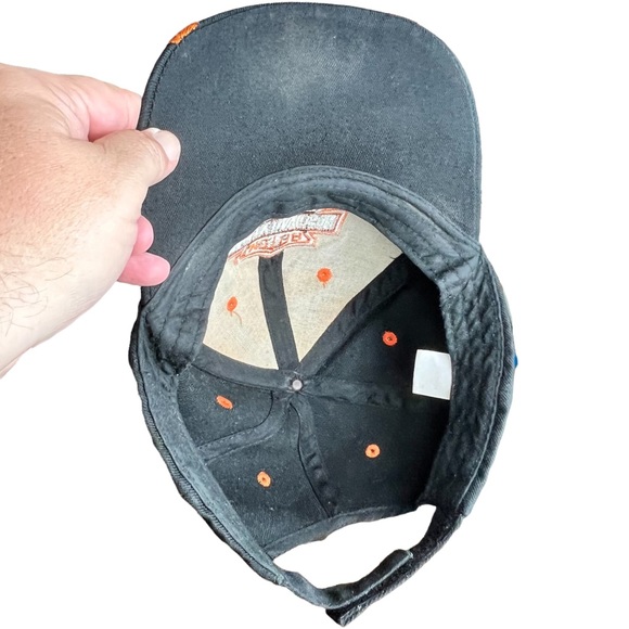 Vintage Harley Davidson Motorcycles Embroidered Flames Logo Strapback Hat Cap - Picture 7 of 11